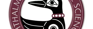 department of ophthalmology and visual sciences logo. It's a picture of a first nation's loon.